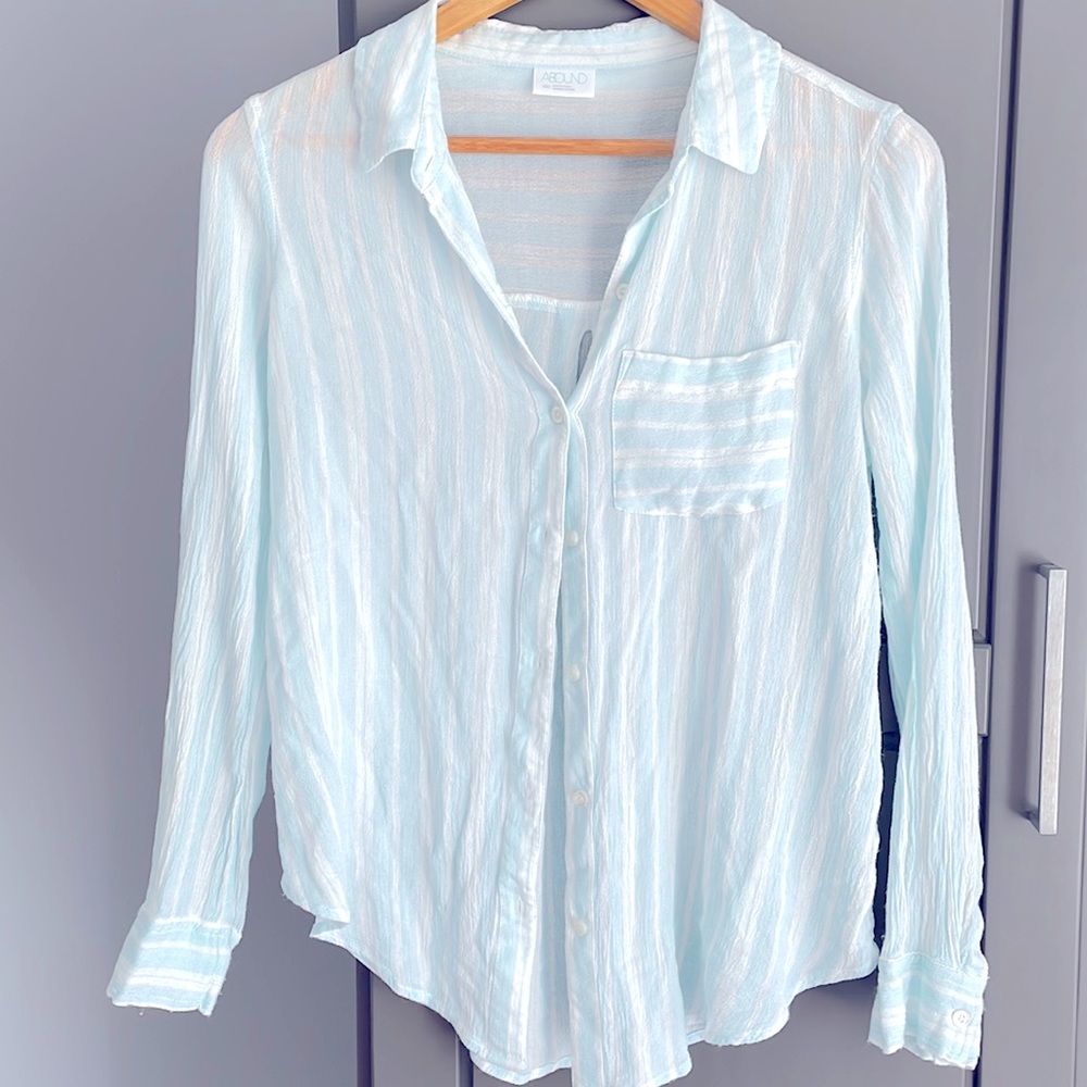 Long sleeved Aqua Shirt